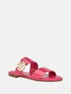 GUESS FACTORY LOWERED DOUBLE BAND SLIDE SANDALS