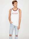 Guess Factory Nichols Embroidered Logo Tank In White