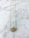 A Blonde And Her Bag Mrs. Parker Demi Fine Necklace In Golden Rutilated Quartz In Silver