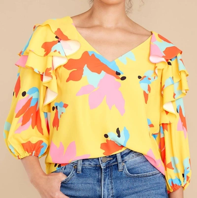 Crosby By Mollie Burch Knox Blouse In Lotus Flower In Multi