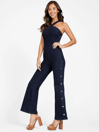 Guess Factory Eco Anya Denim Jumpsuit In Blue