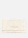 Guess Factory Bowie Debossed Logo Slim Clutch Wallet In Gold