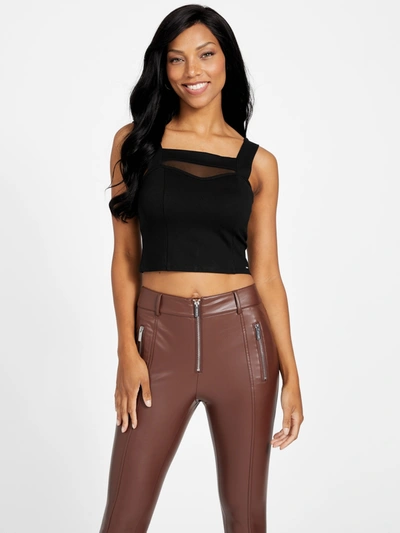 Guess Factory Eco Haxel Crop Top In Black