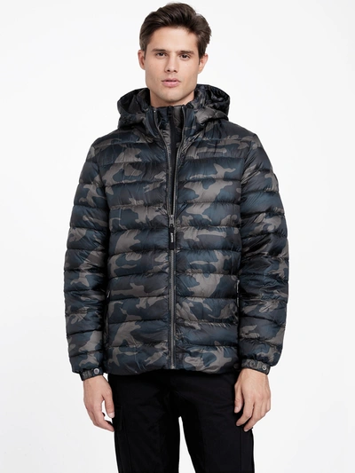 Guess Factory Harrison Camo Puffer Jacket In Green ModeSens