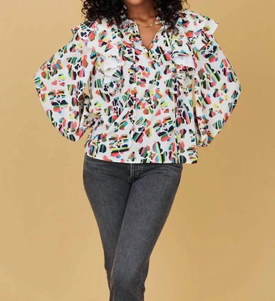 CROSBY BY MOLLIE BURCH GRADY BLOUSE IN PANTHERA