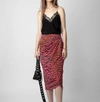 Zadig & Voltaire Jamelia Animal Print Silk Skirt In Multi