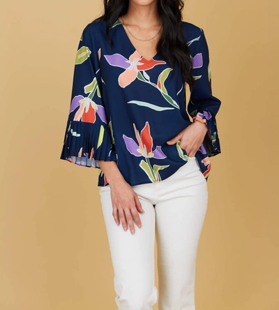 CROSBY BY MOLLIE BURCH LAURA TOP IN BLUE LILY