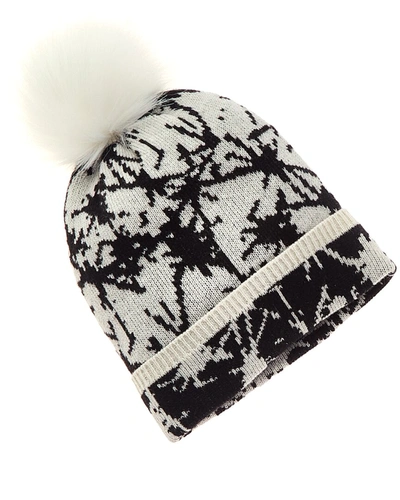 Hannah Rose All Over Jacquard Cashmere Hat In White