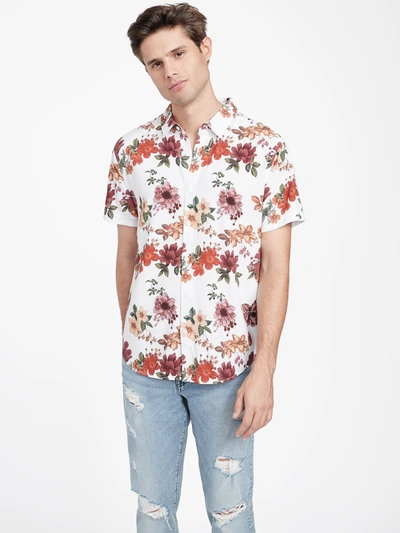 Guess Factory Twan Floral Shirt In White