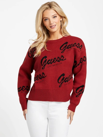 Guess Factory Catelyn Logo Sweater In Blue