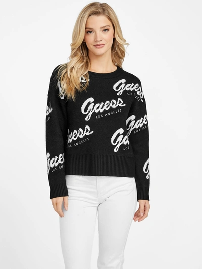 Guess Factory Catelyn Logo Sweater In Black