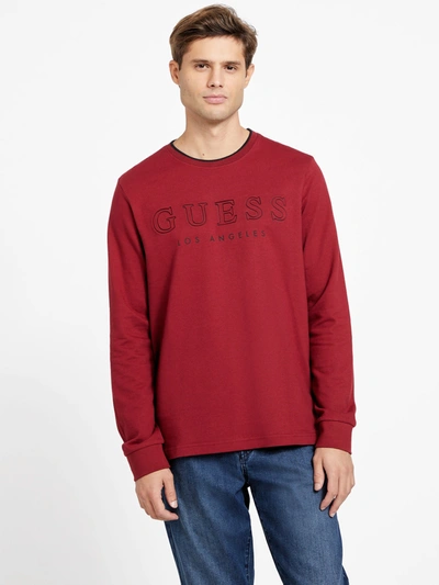 Guess Factory Kalico Logo Long-sleeve Tee In Red