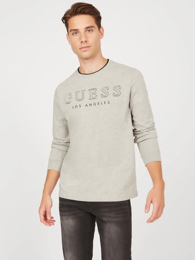 Guess Factory Kalico Logo Long-sleeve Tee In Grey