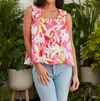 Crosby By Mollie Burch Danny Tank Top In Pink Tropics In Multi