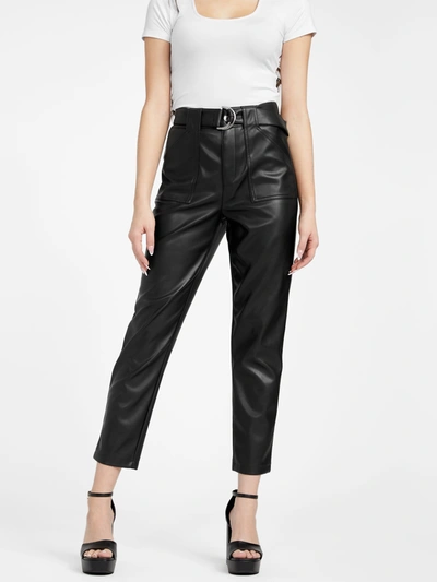 Guess Factory Candace Faux-leather Pant In Black