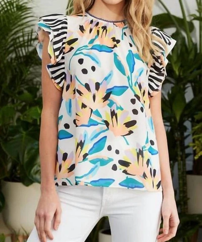 Crosby By Mollie Burch Zoe Top In Palmer In Multi