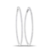 Non Branded Lb Exclusive 14k White Gold 1.70ct Diamond Inisde-out Hoop Earrings Mf05-101223 In White