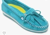Minnetonka Women's Kilty Plus Moccasin Flats Women's Shoes In Blue