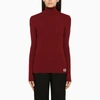 Burberry Wool Blend Sweater In Burgundy