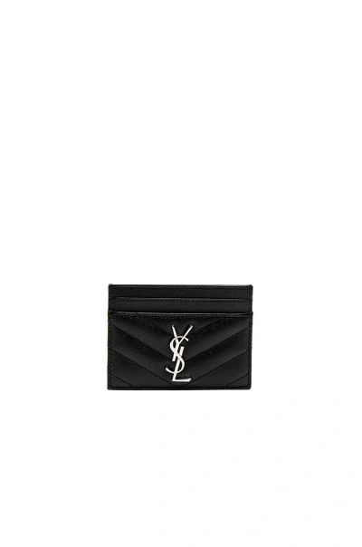 Saint Laurent Monogramme Credit Card Case In Black