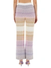 Missoni Zigzag Knit Trousers In Multicolour