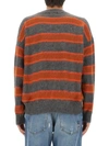 Amish Striped Crewneck Jumper In Multicolour