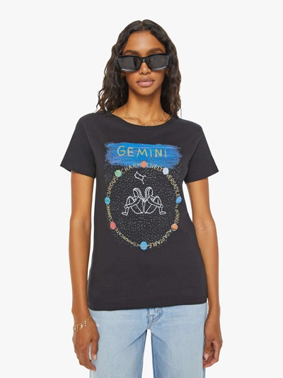 Unfortunate Portrait Gemini Zodiac T-shirt In Black
