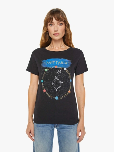 Unfortunate Portrait Sagittarius Zodiac T-shirt In Black
