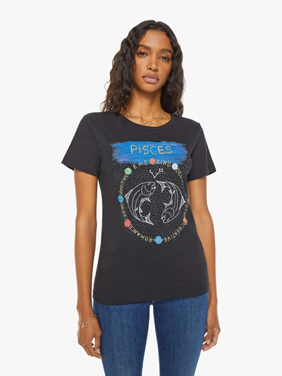 Unfortunate Portrait Pisces Zodiac T-shirt In Black