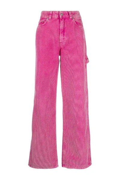 Haikure Winona Velvet Cargo Jeans In Pink