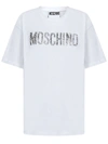 Moschino Crystal-logo Cotton T-shirt In White