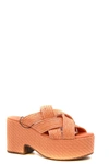 Themoirè Sandals In Albicocca
