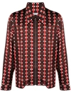 Wales Bonner Belief Printed Twill Shirt In Brown