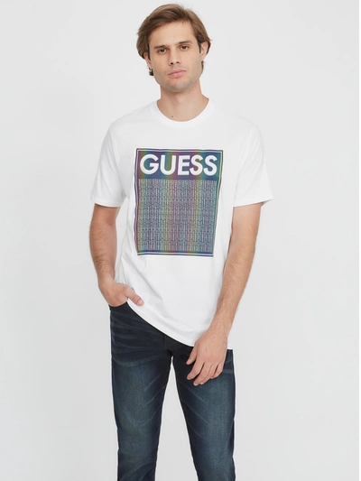 Guess Factory Eco Ganas Logo Tee In White