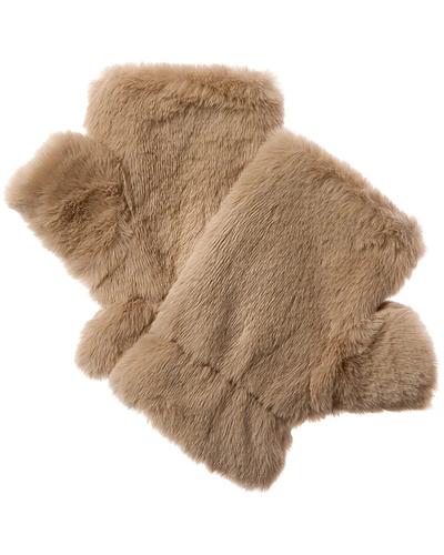 La Fiorentina Fingerless Mittens In Brown