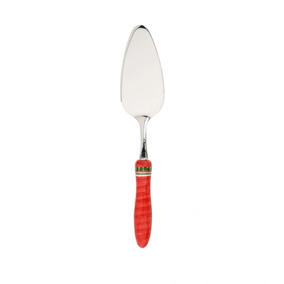 Vietri Positano Red And Green Pastry Server
