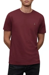 Allsaints Brace Tonic Organic Cotton T-shirt In Mars Red