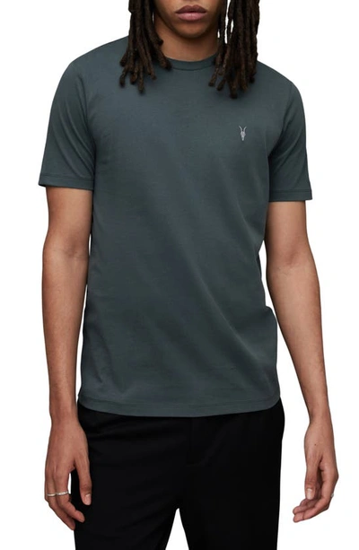 Allsaints Brace Tonic Crewneck T-shirt In Universe Blue