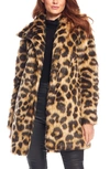 DONNA SALYERS FABULOUS-FURS STARDUST LEOPARD PRINT FAUX FUR COAT