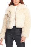 Donna Salyers Fabulous-furs Snowdrift Faux Fur Jacket In Ivory