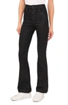 Cece Women's Coated Flare Jeans In Rich Black