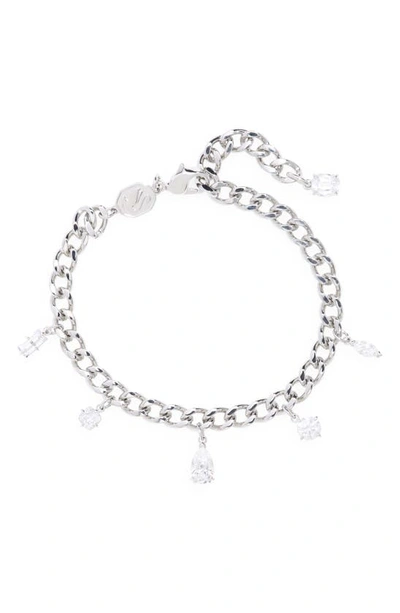 Swarovski Women's Dextera Rhodium-plated & Crystal Convertible Mixed Cuts Bracelet & Anklet In Silver