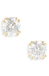 Swarovski Silver-tone Constella Crystal Stud Earrings In White