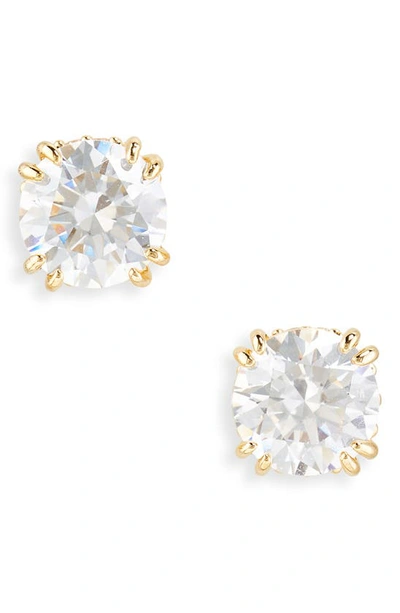 Swarovski Ladies Constella Round Cut Crystal Stud Earrings In Gold
