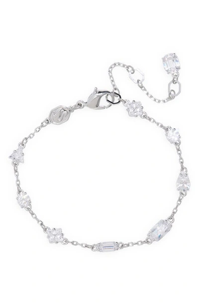 Swarovski Womens Crystal Mesmera Rhodium-plated Brass And Crystal Bracelet In Silver