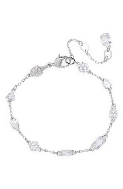 Swarovski Womens Crystal Mesmera Rhodium-plated Brass And Crystal Bracelet