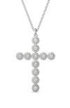 Swarovski Silver-tone Insigne Crystal Cross Pendant Necklace, 15-3/4" + 2-3/4" Extender In Silver