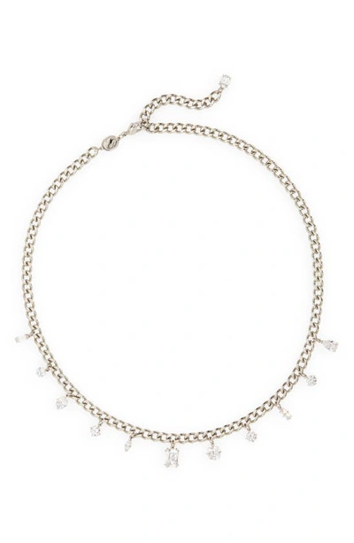 Swarovski Women's Dextera Rhodium-plated & Crystal Mixed-cut Necklace In Silver