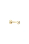 Monica Vinader Siren Mini Crystal Single Labret Stud Earring In Gold