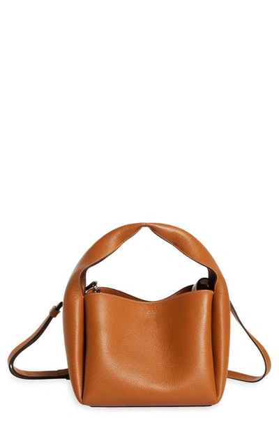 Totême Leather Bucket Bag In Tan